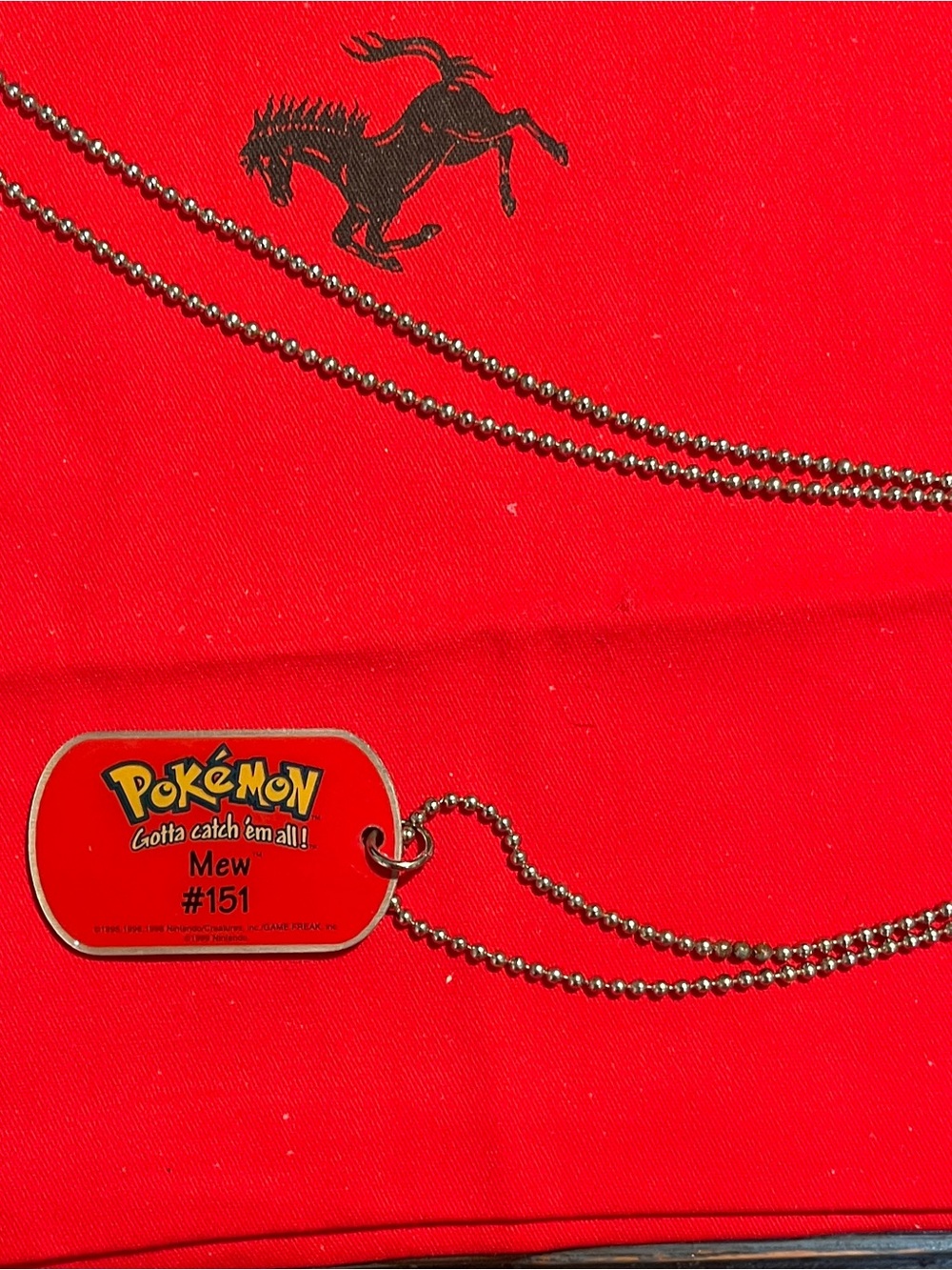 Pokemon Red Mew #151 Dog Tag Necklace